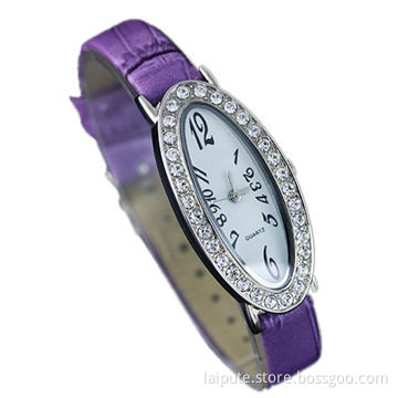 2013 fashionable purple oval-shaped delicate ladies' Christmas jewelry gift watches